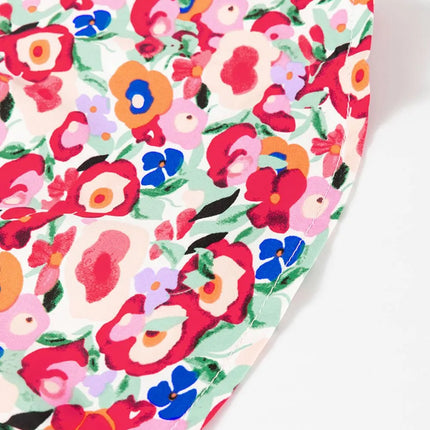 Floral Half Sleeve Deep V Neck Cutout Back Maxi Dress - Image 10