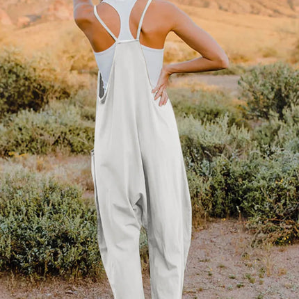 Double Take Full Size V-Neck Sleeveless Jumpsuit with Pockets - Image 22