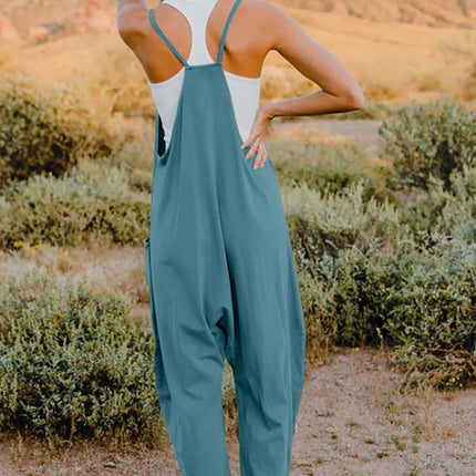 Double Take Full Size V-Neck Sleeveless Jumpsuit with Pockets - Image 18