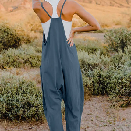 Double Take Full Size V-Neck Sleeveless Jumpsuit with Pockets - Image 12