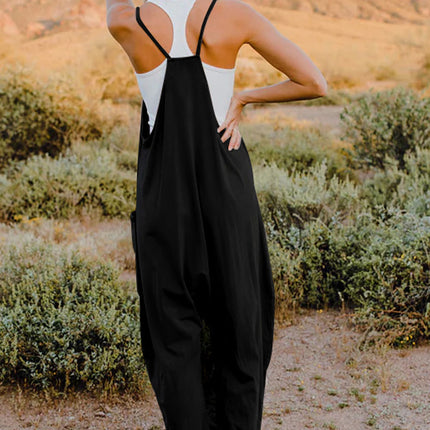Double Take Full Size V-Neck Sleeveless Jumpsuit with Pockets - Image 24