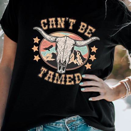 CAN'T BE TAMED Graphic Short Sleeve Tee - Image 4