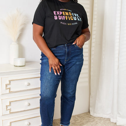 Simply Love Slogan Graphic Cuffed Sleeve T-Shirt - Image 8