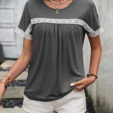 Ivy Lane Contrast Round Neck Short Sleeve Tee - Image 1