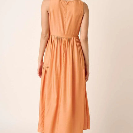 Mittoshop Ruched Detail Sleeveless Midi Dress - Image 4