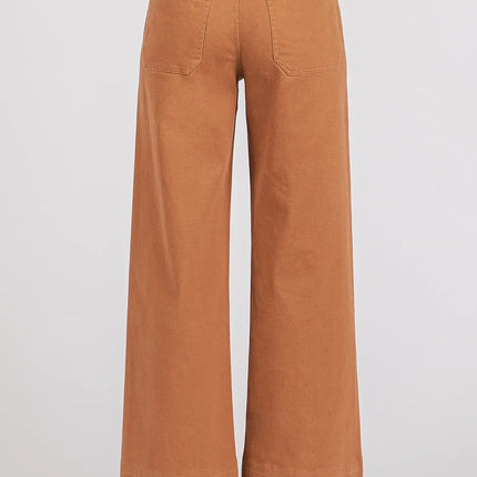 Mittoshop Twill Patch Pocket High Rise Wide Leg Pants - Image 3