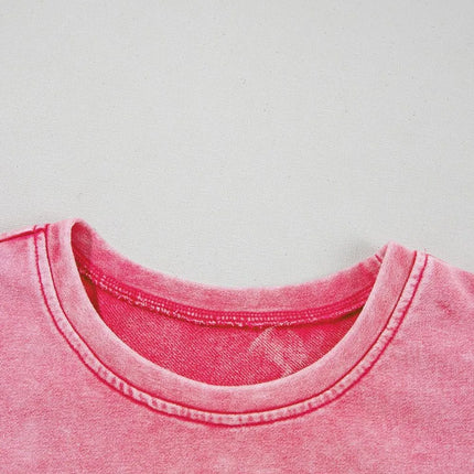 Mineral Wash Raw Edge Ruffle Mini Dress - Image 9