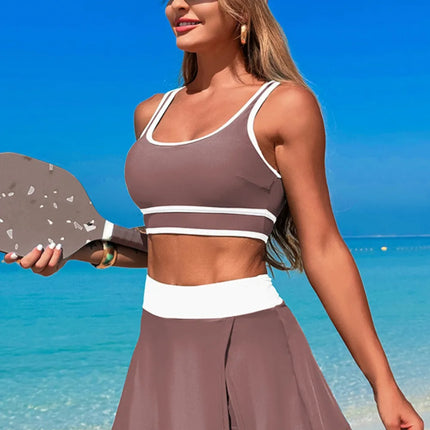 Scoop Neck Top and Skort Swim Set - Image 20