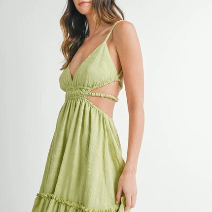MABLE Cutout Waist Backless Maxi Dress - Image 5