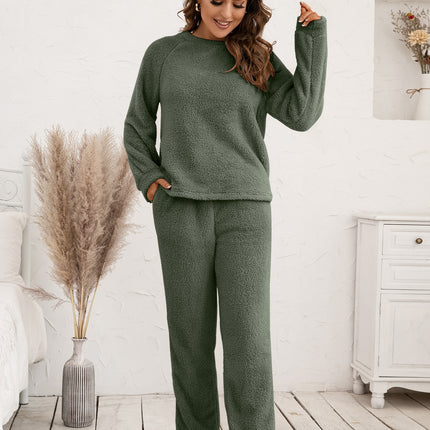 Ivy Lane Teddy Long Sleeve Top and Pants Lounge Set - Image 13