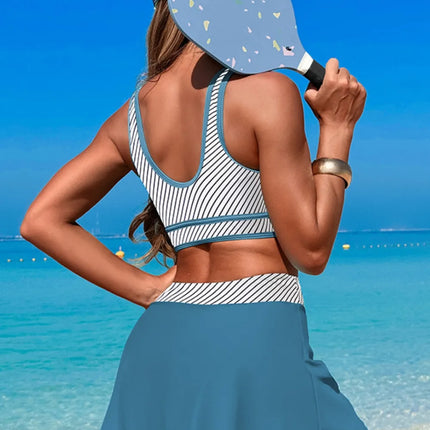 Scoop Neck Top and Skort Swim Set - Image 29