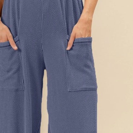 BiBi 2tone Cord Rib Waist Band Side Pocket Pants - Image 2