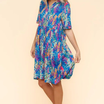 Haptics Johnny Collar Babydoll Dress with Side Pockets - Image 5