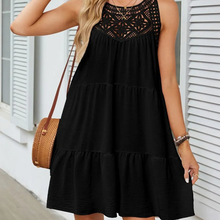 Ruffled Hem Lace Sleeveless Dress - Image 6