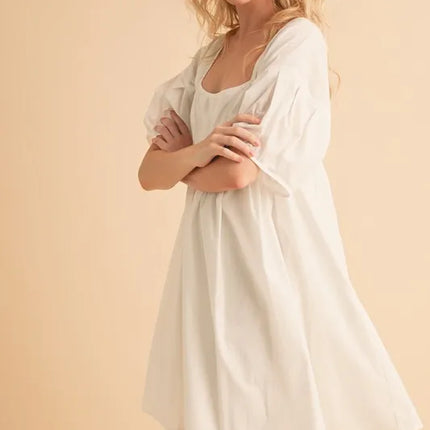 Aemi + Co Square Neck Babydoll Dress with Pockets - Image 11