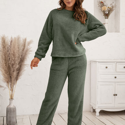 Ivy Lane Teddy Long Sleeve Top and Pants Lounge Set - Image 14