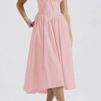 Ruched V-Neck Sleeveless Dress with Pockets - Image 22