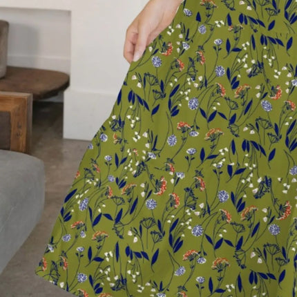 FAM-FAM Tiered Printed V-Neck Sleeveless Dress - Image 12