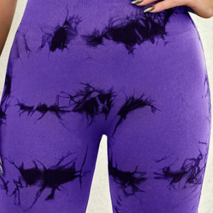 Tie-Dye High Waist Active Shorts - Image 23