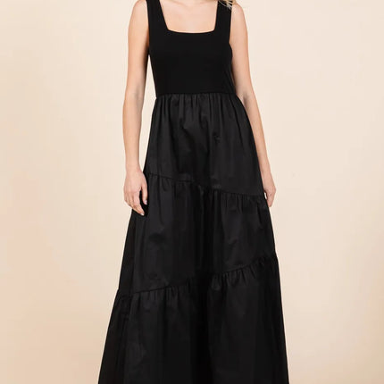 Mittoshop Mix Media Square Neck Maxi Dress - Image 1