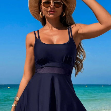 Scoop Neck Double Spaghetti Strap Top and Shorts Set - Image 7