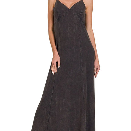 Zenana Mineral Washed Rayon Challis Cami Dress - Image 2