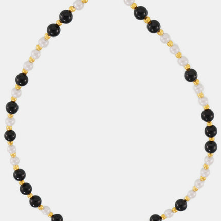 Stainless Steel Agate Shell Bead Necklace - Image 3