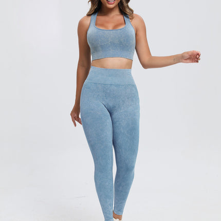 Scoop Neck Wide Strap Top and Pants Active Set - Image 4