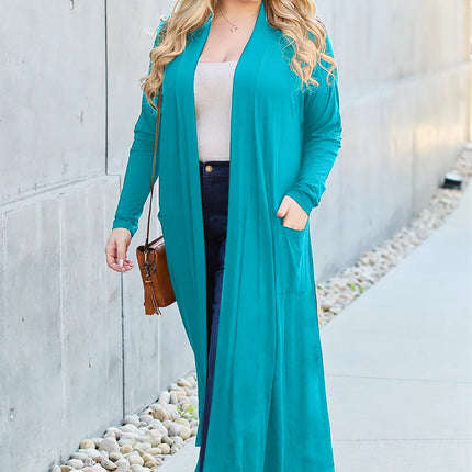 Basic Bae Full Size Open Front Long Sleeve Cover Up - Image 4