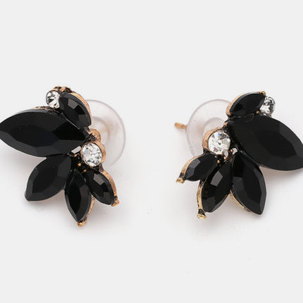 Alloy Rhinestone Flower Stud Earrings - Image 6