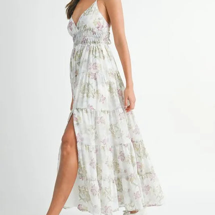 MABLE Floral Print Tiered Cami Maxi Dress - Image 4