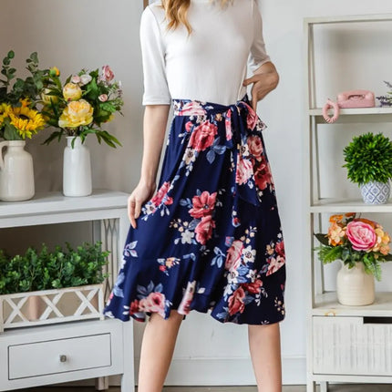 Reborn J Floral Wrap Ruffled Dress - Image 3