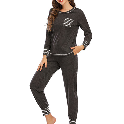 Round Neck Top and Pants Lounge Set - Image 3