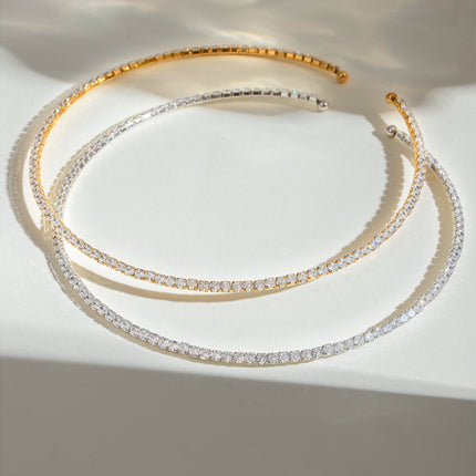 Stainless Steel Inlaid Zircon Necklace - Image 12