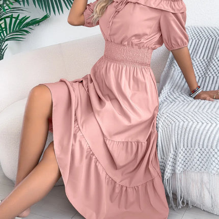 Smocked Off-Shoulder Tiered Dress - Image 2