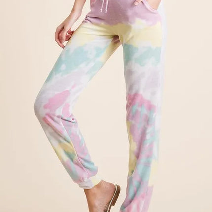 BiBi Tie Dye French Terry Casual Pants - Image 6
