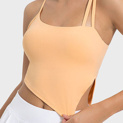 Millennia Slit Asymmetrical Neck Active Cami - Image 3