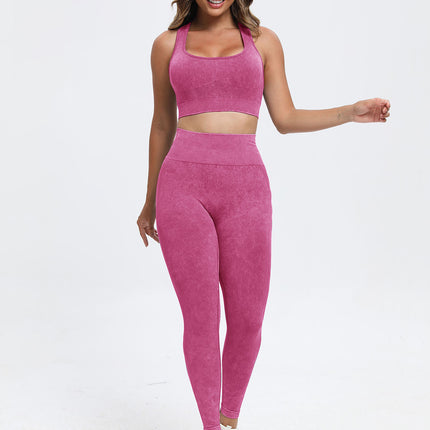 Scoop Neck Wide Strap Top and Pants Active Set - Image 14