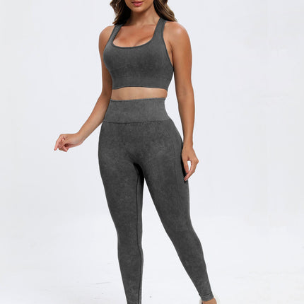 Scoop Neck Wide Strap Top and Pants Active Set - Image 5