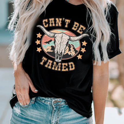 CAN'T BE TAMED Graphic Short Sleeve Tee - Image 3
