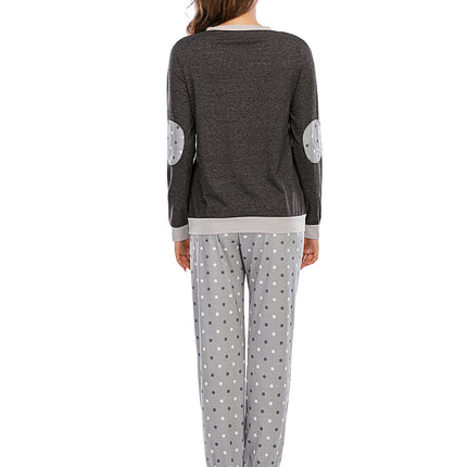 Long Sleeve Top and Polka Dot Pants Set - Image 2