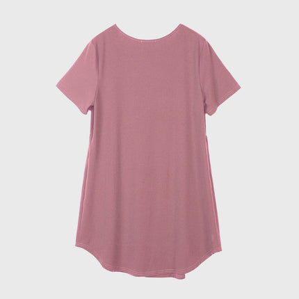 V-Neck Short Sleeve Lounge Dress - Image 18