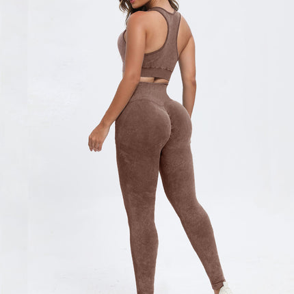 Scoop Neck Wide Strap Top and Pants Active Set - Image 13