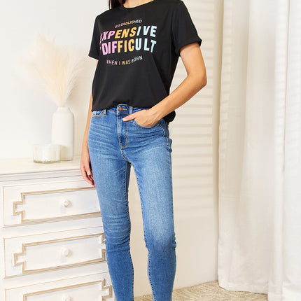 Simply Love Slogan Graphic Cuffed Sleeve T-Shirt - Image 4