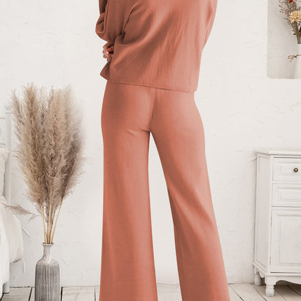 Long Sleeve Lounge Top and Drawstring Pants Set - Image 21
