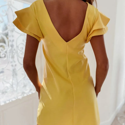 Ruffled Layered Short Sleeve Mini Dress - Image 10