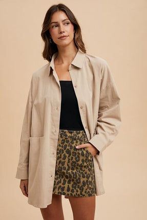 Annie Wear Leopard Denim Mini Skirt - Image 4