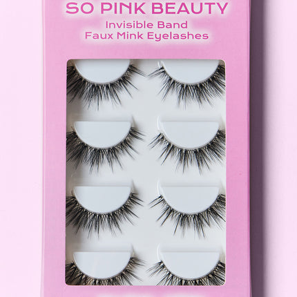 SO PINK BEAUTY Faux Mink Eyelashes 5 Pairs - Image 4