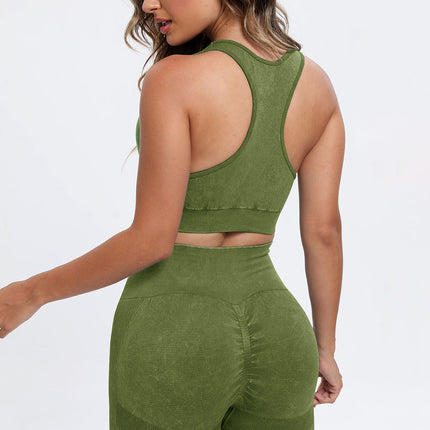 3 Piece Washed Square Neck Wide Strap Active Set - Image 29