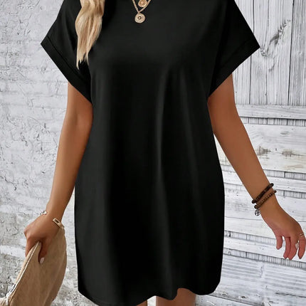 Round Neck Short Sleeve Mini Dress - Image 4
